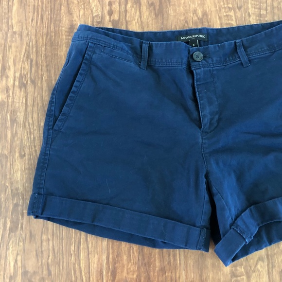 Banana Republic Pants - Banana Republic Cuffed Navy Shorts